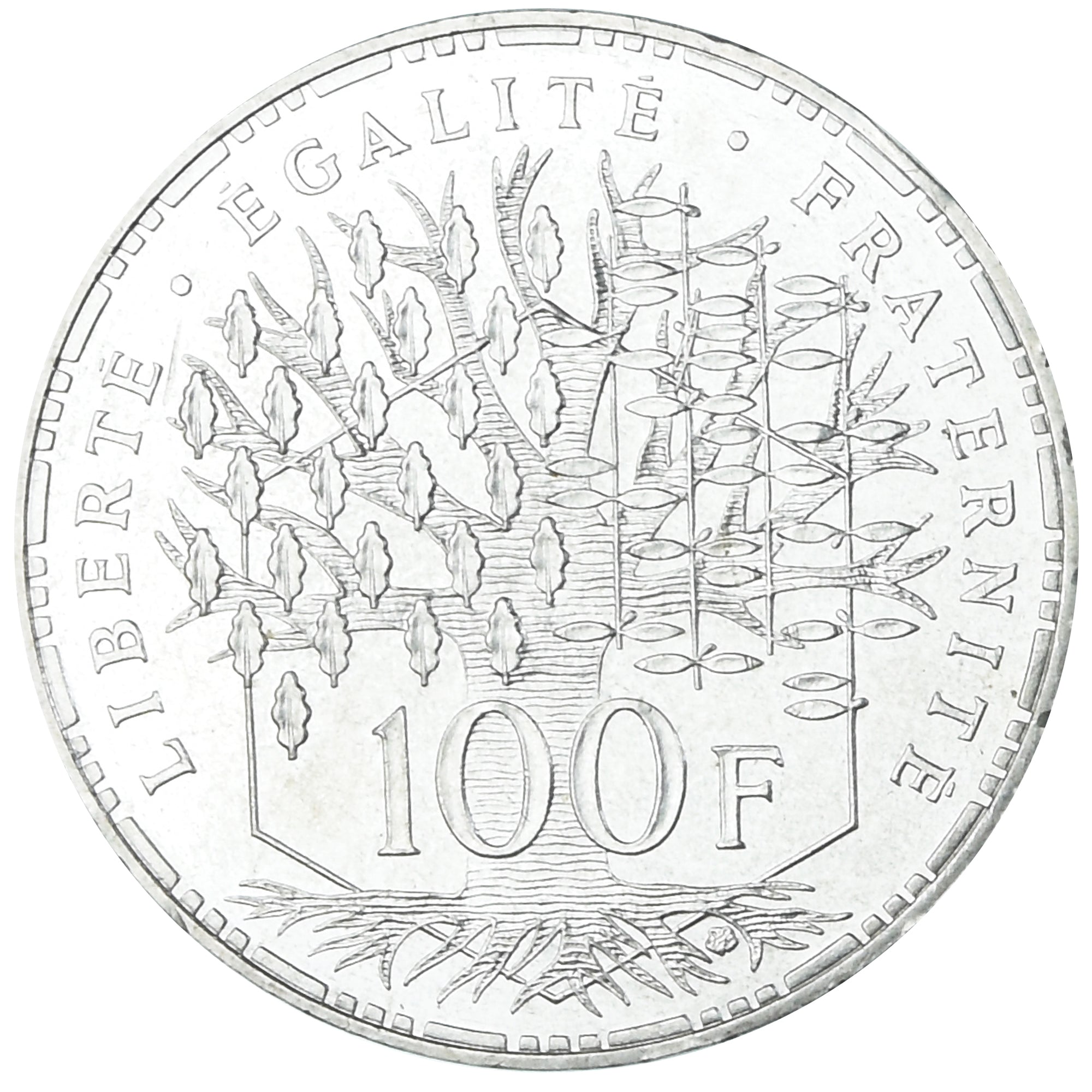 Munten, Frankrijk, Panthéon, 100 Francs, 1990, Paris, UNC-, Zilver, KM:951.1