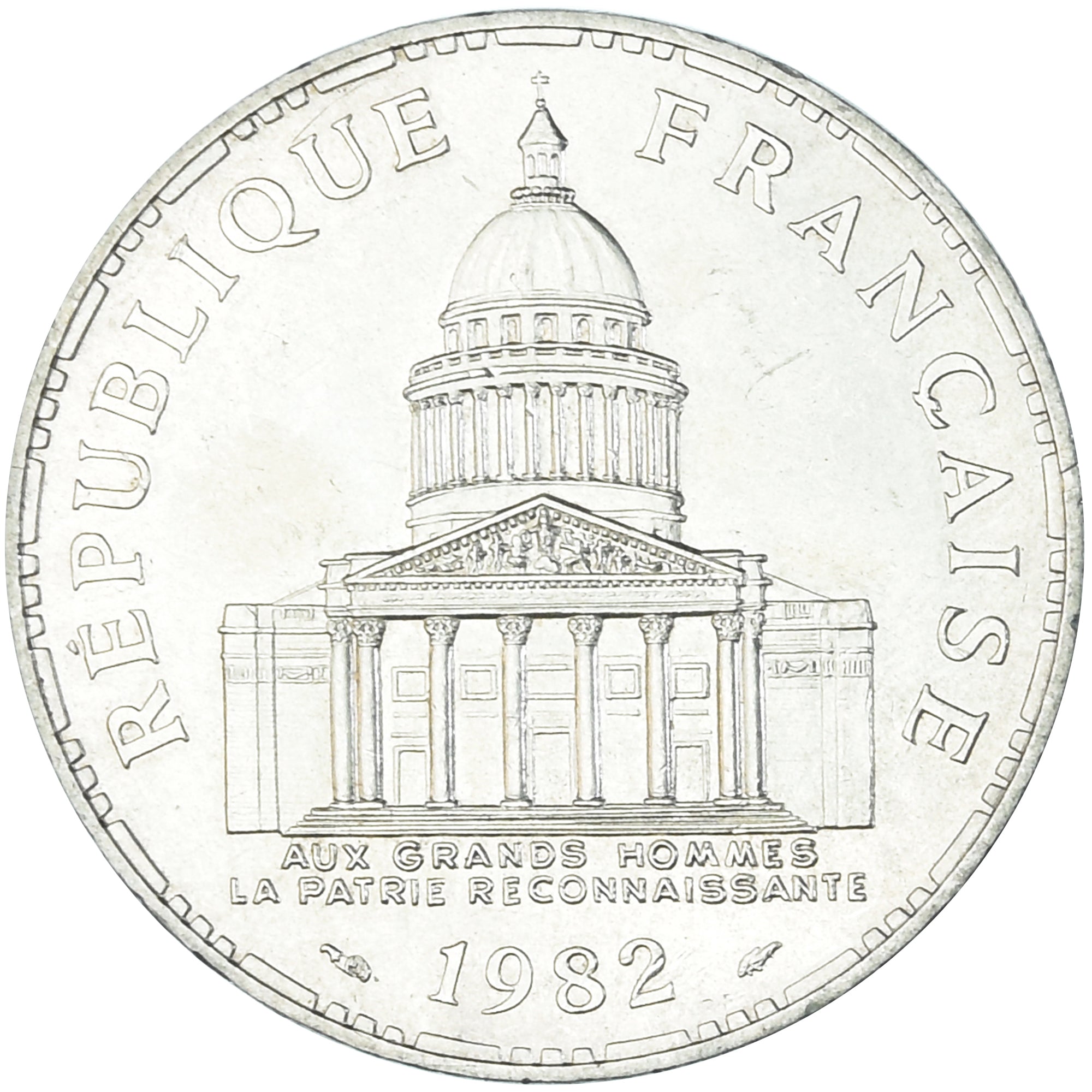 Coin, France, Panthéon, 100 Francs, 1982, Paris, MS(63), Silver, KM:951.1