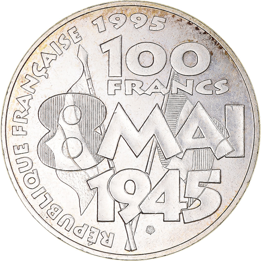Coin, France, 8 mai 1945, 100 Francs, 1995, Paris, MS(63), Silver, KM:1116.1