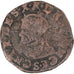 Münze, Frankreich, Charles X, Double Tournois, 1592, Troyes, S, Kupfer