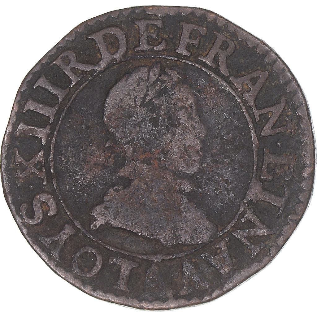 Münze, Frankreich, Louis XIII, Double Tournois, 1616, Paris, S, Kupfer