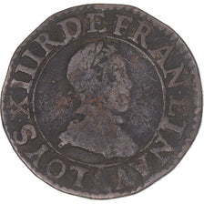 Münze, Frankreich, Louis XIII, Double Tournois, 1616, Paris, S, Kupfer