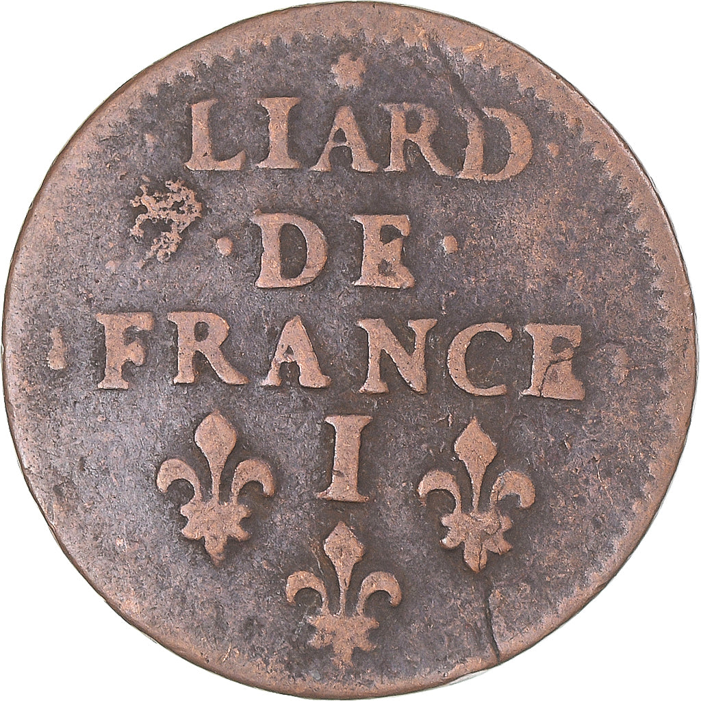 Coin, France, Louis XIV, Liard, 1656, Limoges, VF(30-35), Copper, C2G:114