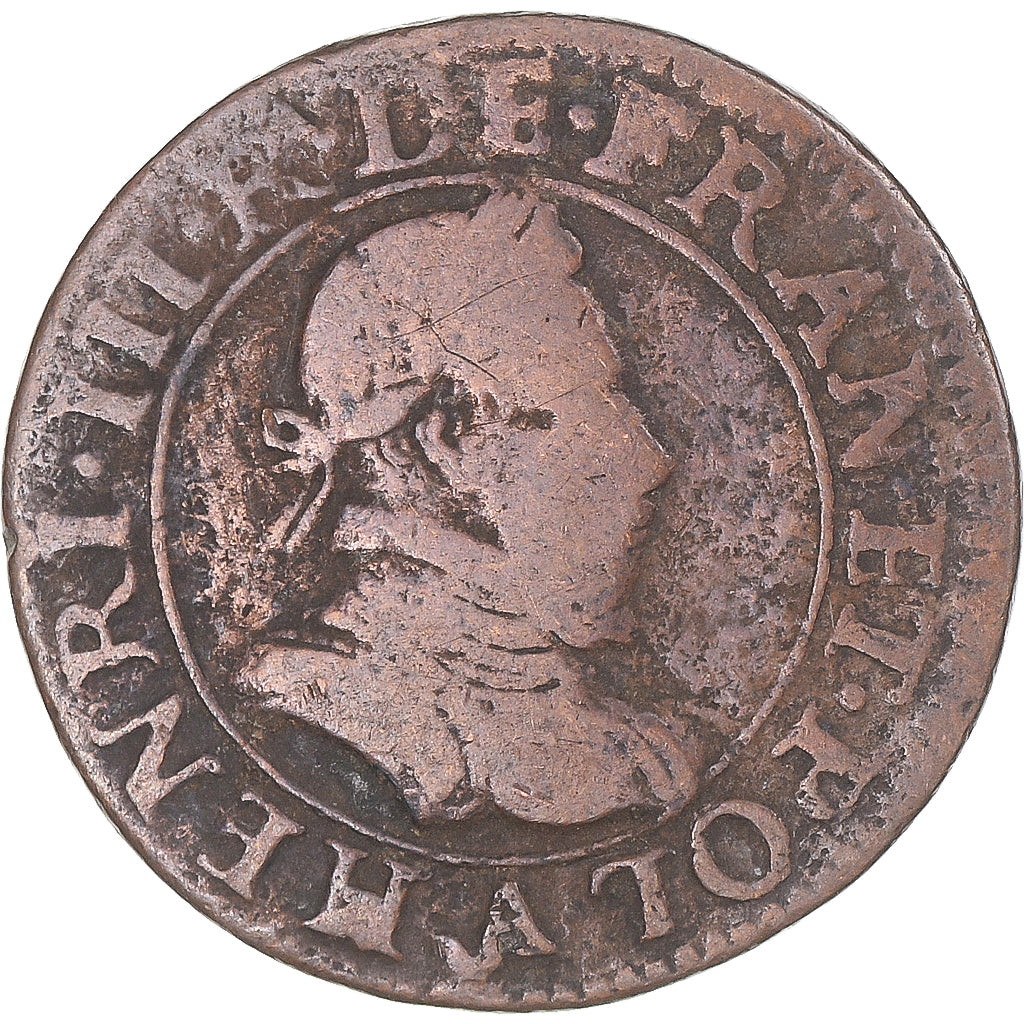 Monnaie, France, Henri III, Double Tournois, n.d. (1574-1589), Paris, TB+