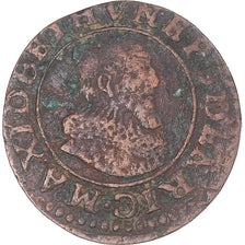 Coin, France, Maximilien I of Bethune, Double Tournois, 1636, VF(30-35), Copper