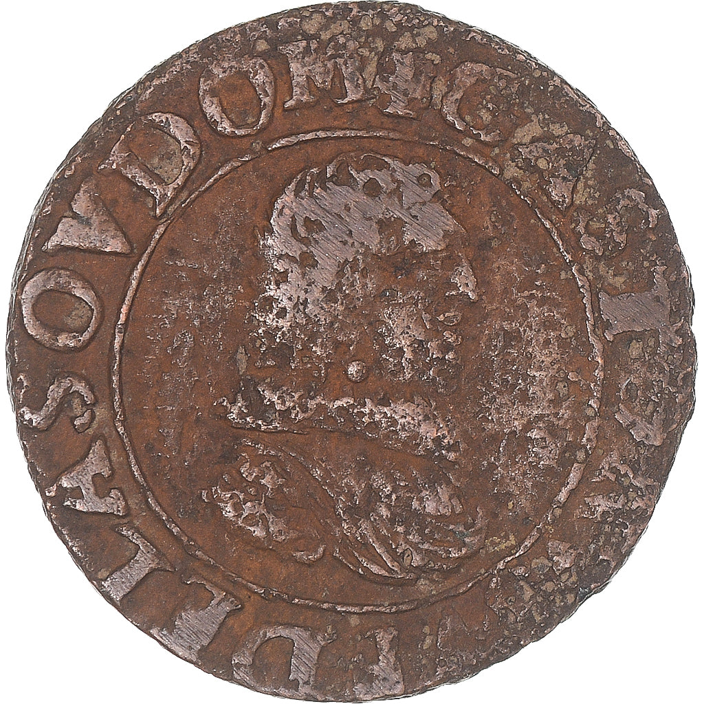Münze, Fürstentum Dombes, Gaston d'Orléans, Double Tournois, 1635, S+