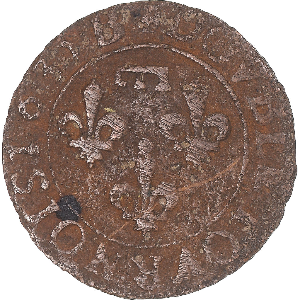 Münze, Fürstentum Dombes, Gaston d'Orléans, Double Tournois, 1635, S+