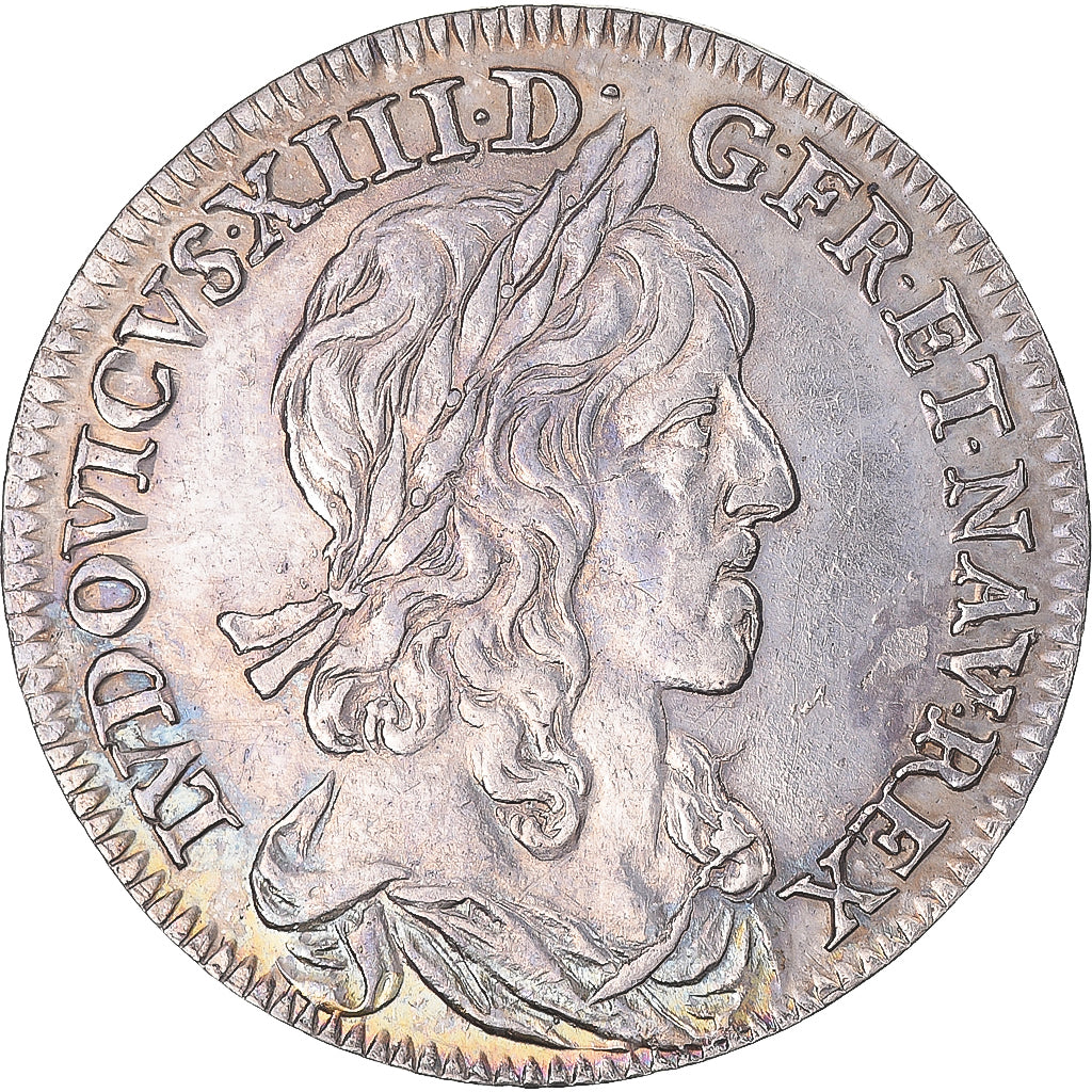 Munten, Frankrijk, Louis XIII, 1/4 Écu, 1er poinçon de Warin, 1642, Paris