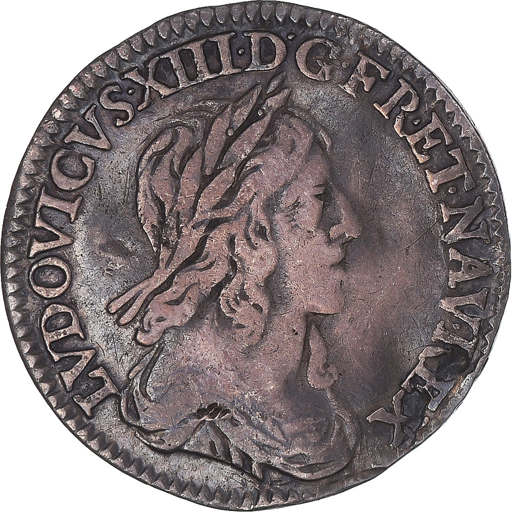 Monnaie, France, Louis XIII, 1/12 Ecu, 2ème poinçon de Warin, 1643, Paris