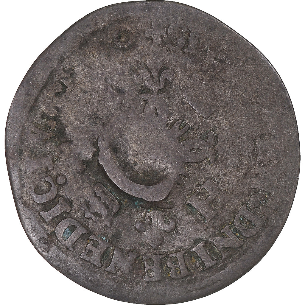 Moneta, Francja, Henri II, Douzain aux croissants, 1550, Paris, Przebicie