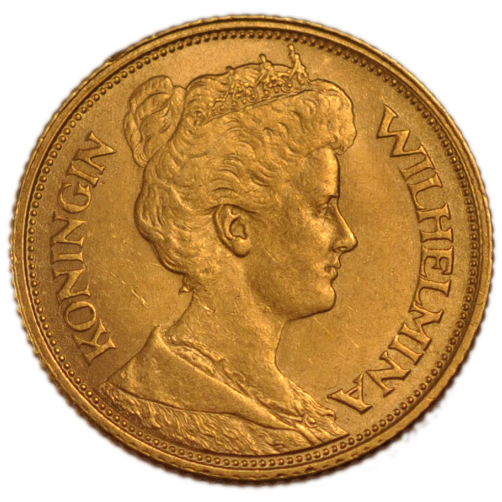 Netherlands, 5 Gulden, 1912, KM #151, MS(60-62), Gold, 18, 3.30