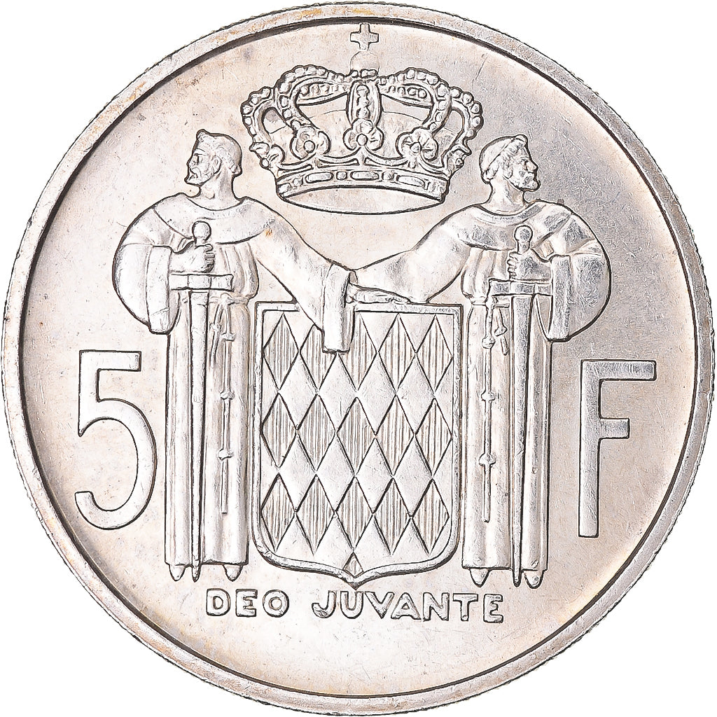 Coin, Monaco, Rainier III, 5 Francs, 1960, AU(55-58), Silver, KM:141