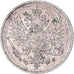 Moeda, Finlândia, Nicholas II, 25 Penniä, 1915, Helsinki, AU(55-58), Prata