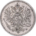 Moeda, Finlândia, Nicholas II, 25 Penniä, 1915, Helsinki, AU(55-58), Prata