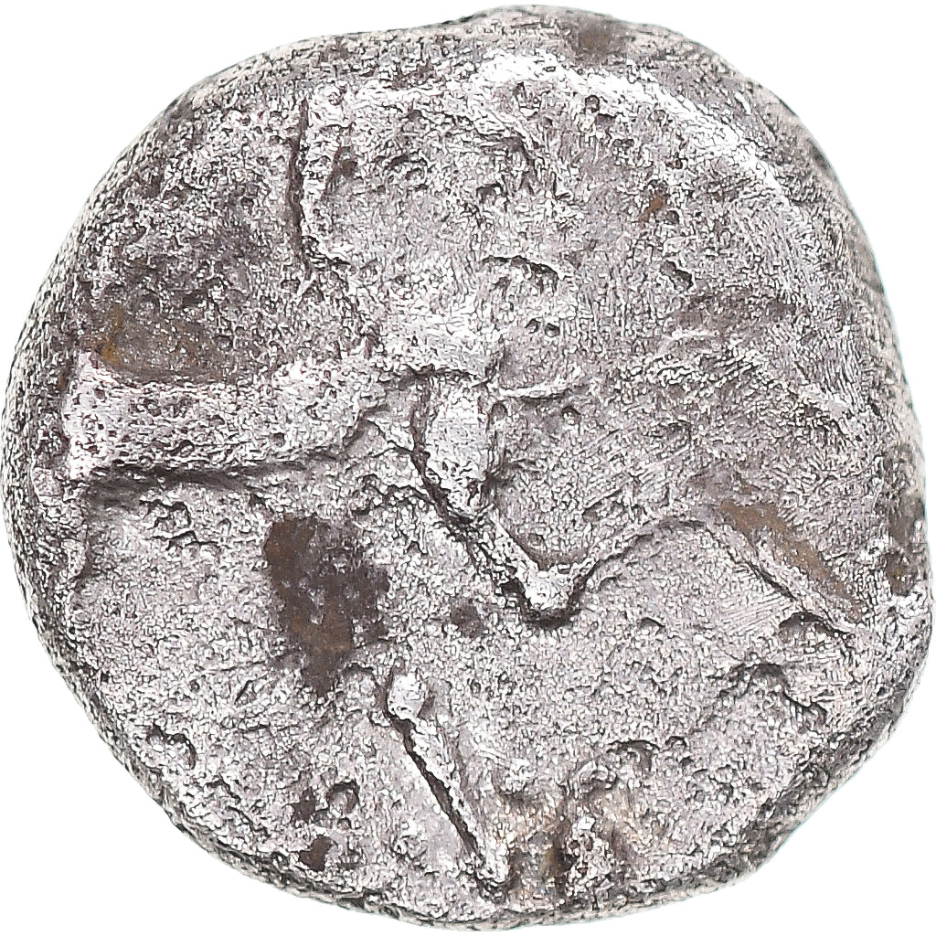 Moneta, Aedui, Denier à l'oiseau - R/ à l'étrier, 1st century BC, VF(30-35)