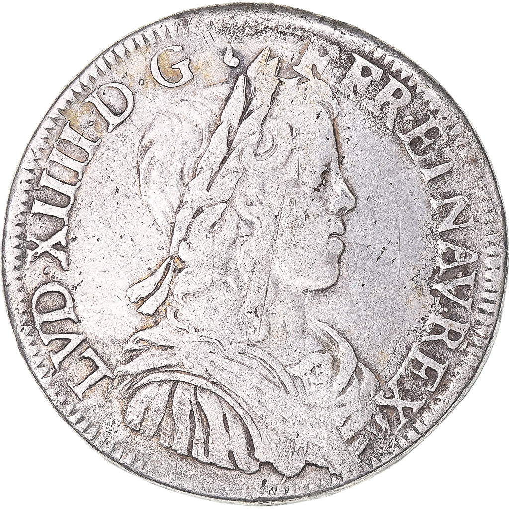Munten, Frankrijk, Louis XIV, 1/2 Écu à la mèche longue, 1652, Limoges