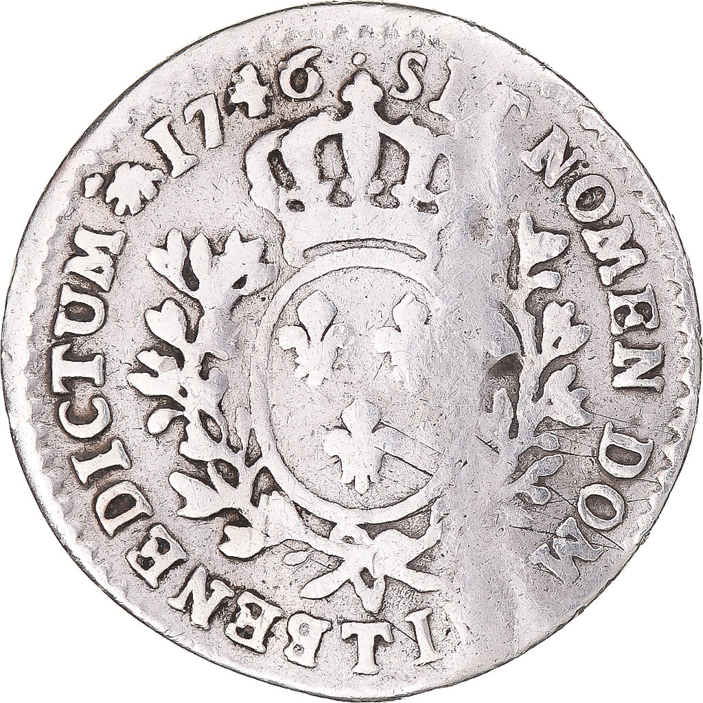 Munten, Frankrijk, Louis XV, 1/10 Écu au bandeau, 1746, Nantes, FR, Zilver