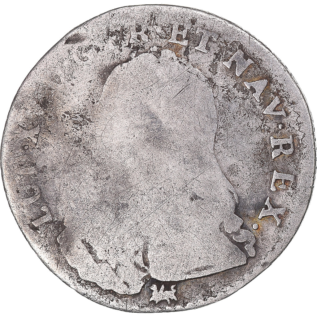 Moneda, Francia, Louis XV, 1/10 Écu aux branches d'olivier, 1726, La Rochelle