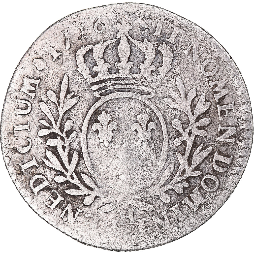 Moneda, Francia, Louis XV, 1/10 Écu aux branches d'olivier, 1726, La Rochelle
