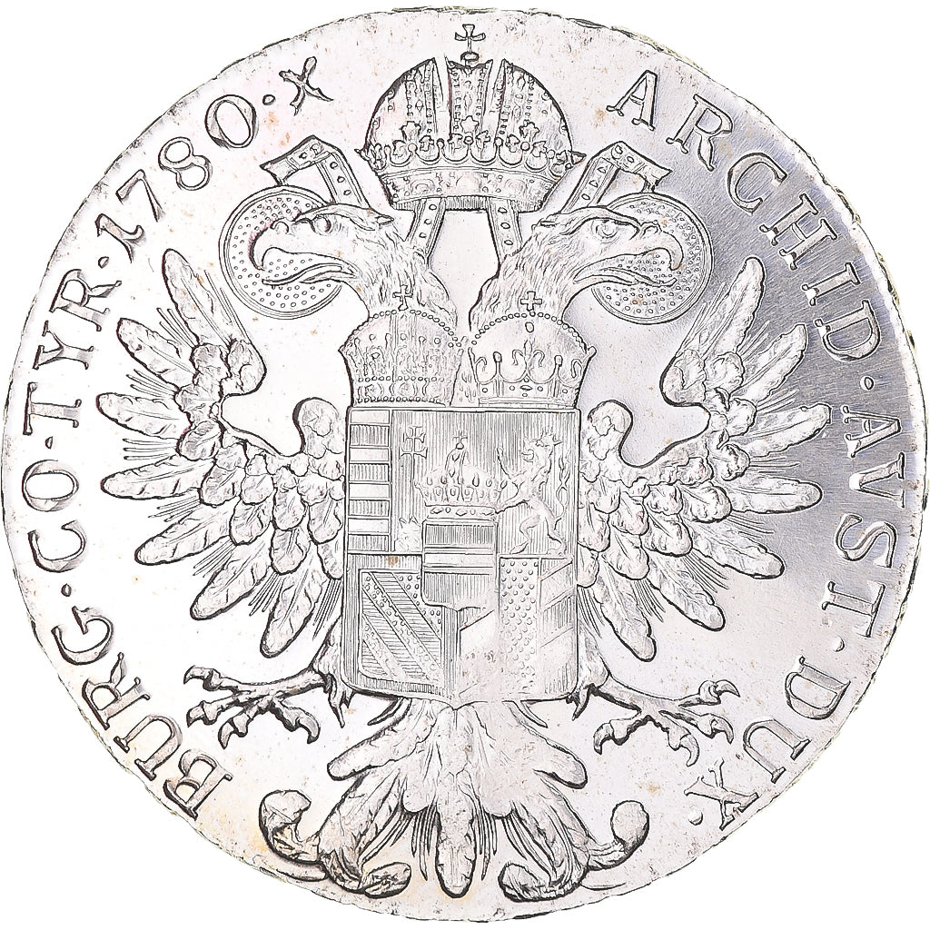 Coin, Austria, Maria Theresa, Thaler, 1780, Vienna, Restrike, MS(60-62), Silver