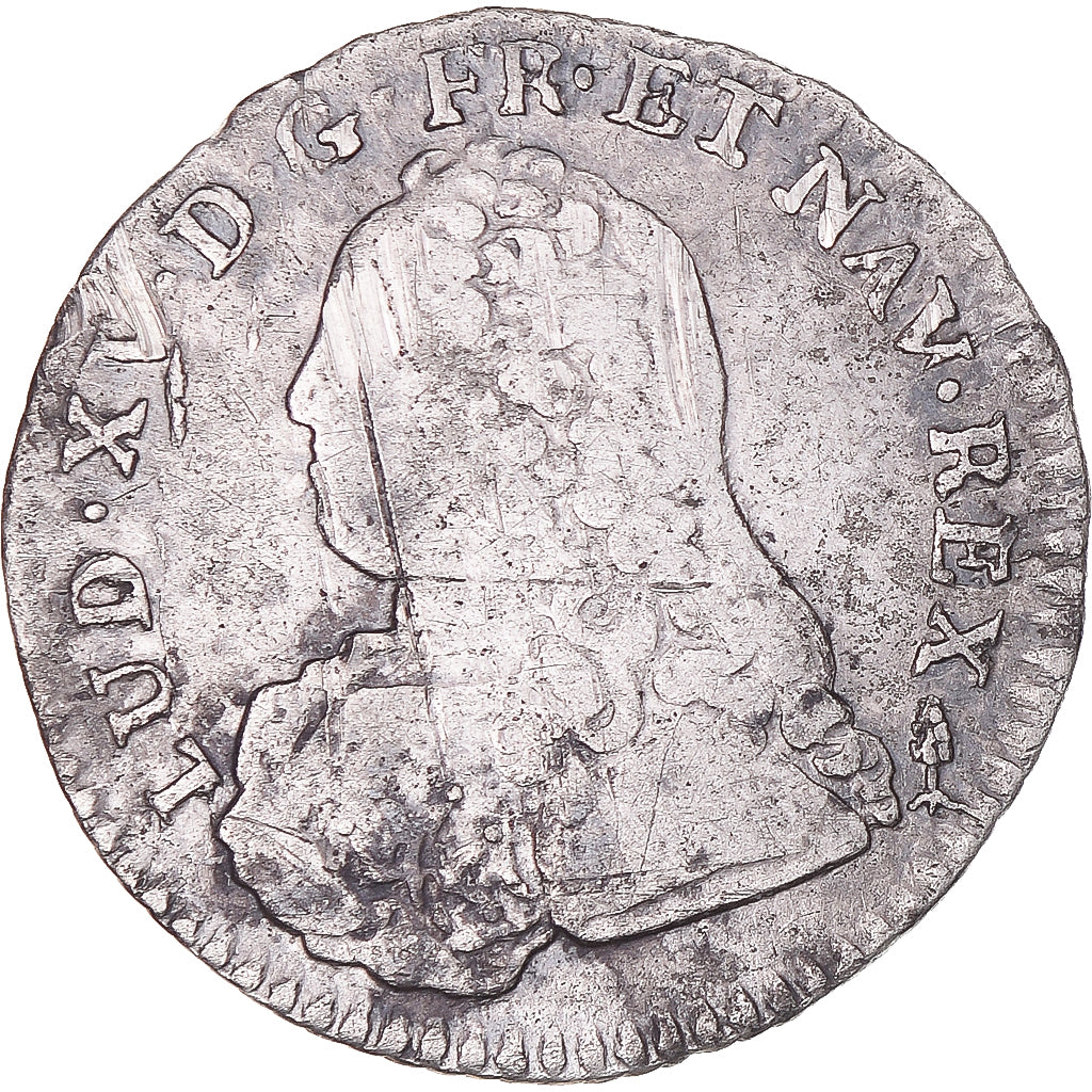 Munten, Frankrijk, Louis XV, 1/10 Écu aux branches d'olivier, 1726, Dijon, FR+