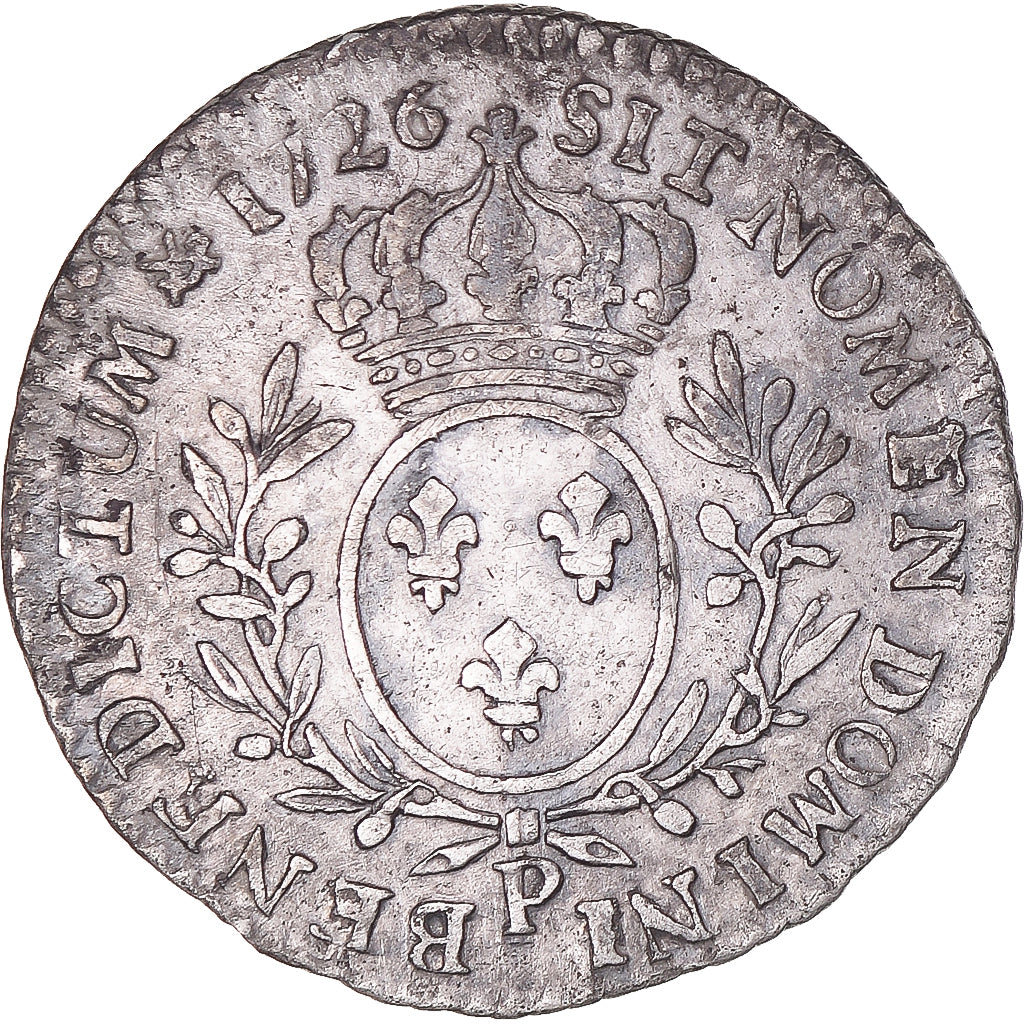 Munten, Frankrijk, Louis XV, 1/10 Écu aux branches d'olivier, 1726, Dijon, FR+