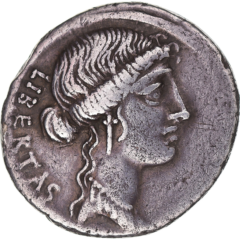 Coin, Junia, Denarius, 58 BC, Rome, AU(50-53), Silver, Crawford:433/1