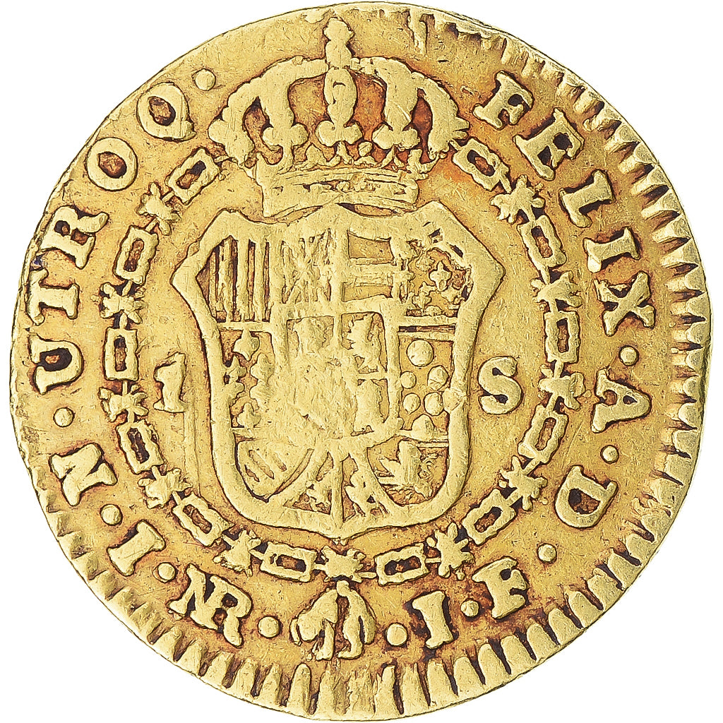 Munten, Colombia, Ferdinand VII, 1 Escudo, 1813, Bogota, FR+, Goud, KM:64.1