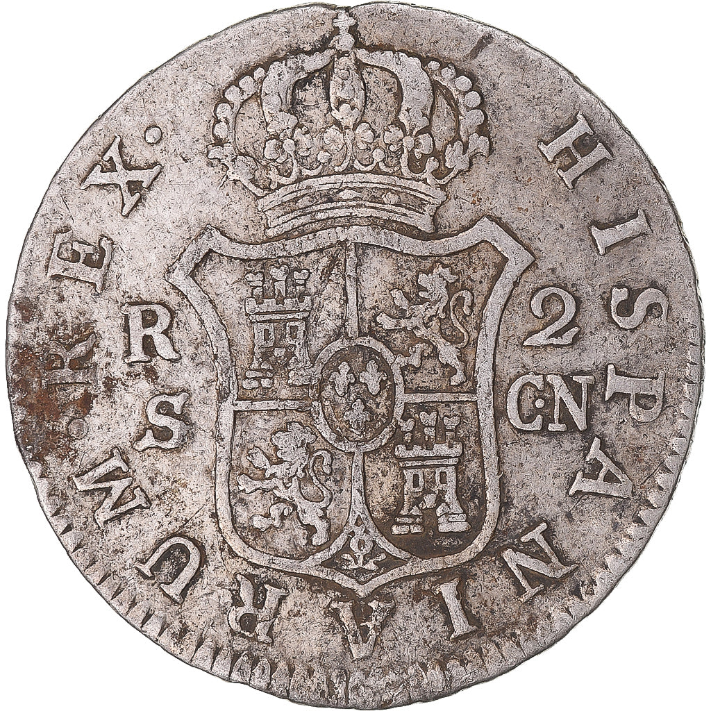 Monnaie, Espagne, Charles IV, 2 Reales, 1801, Seville, TB+, Argent, KM:430.2
