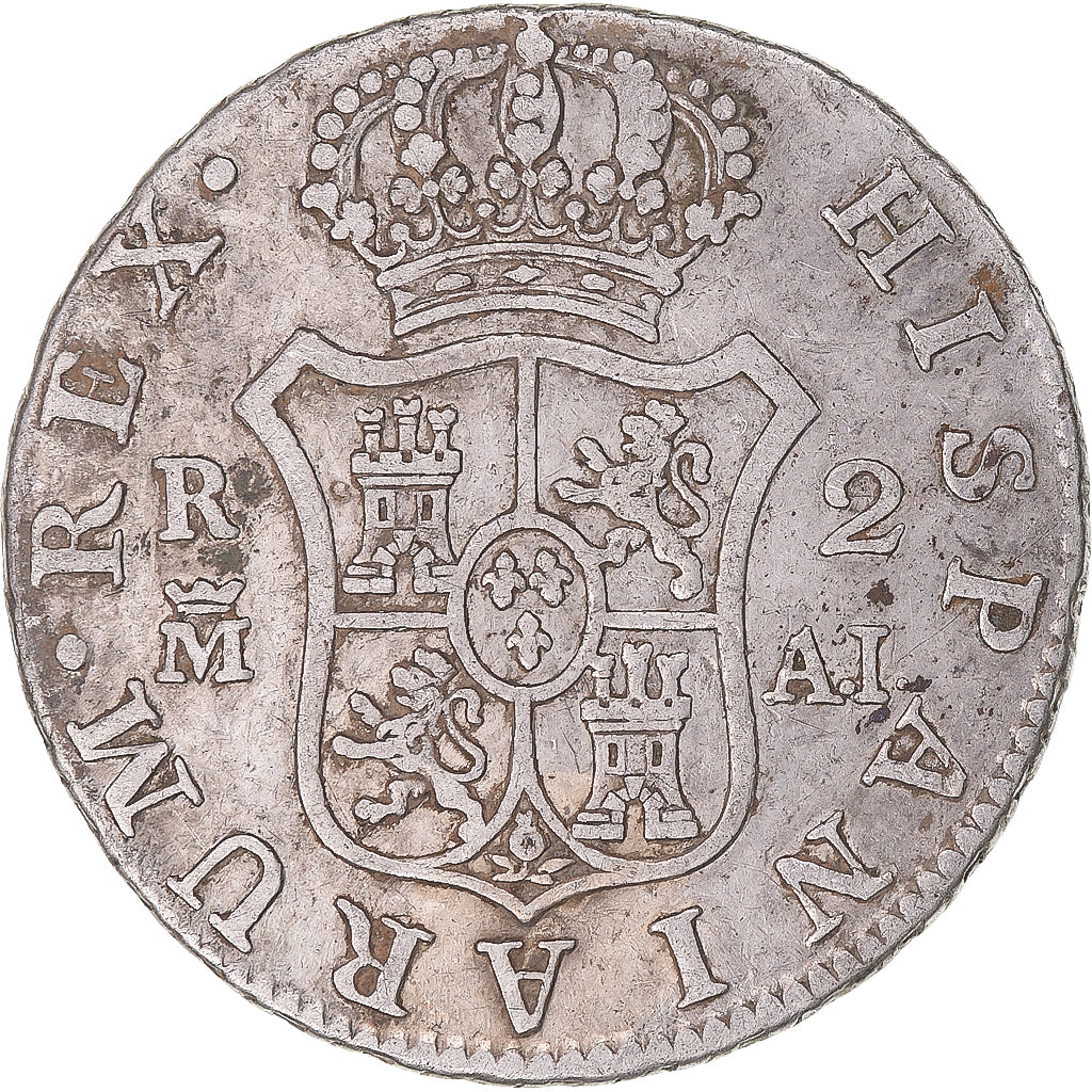 Monnaie, Espagne, Charles IV, 2 Reales, 1808, Madrid, TTB, Argent, KM:430.1
