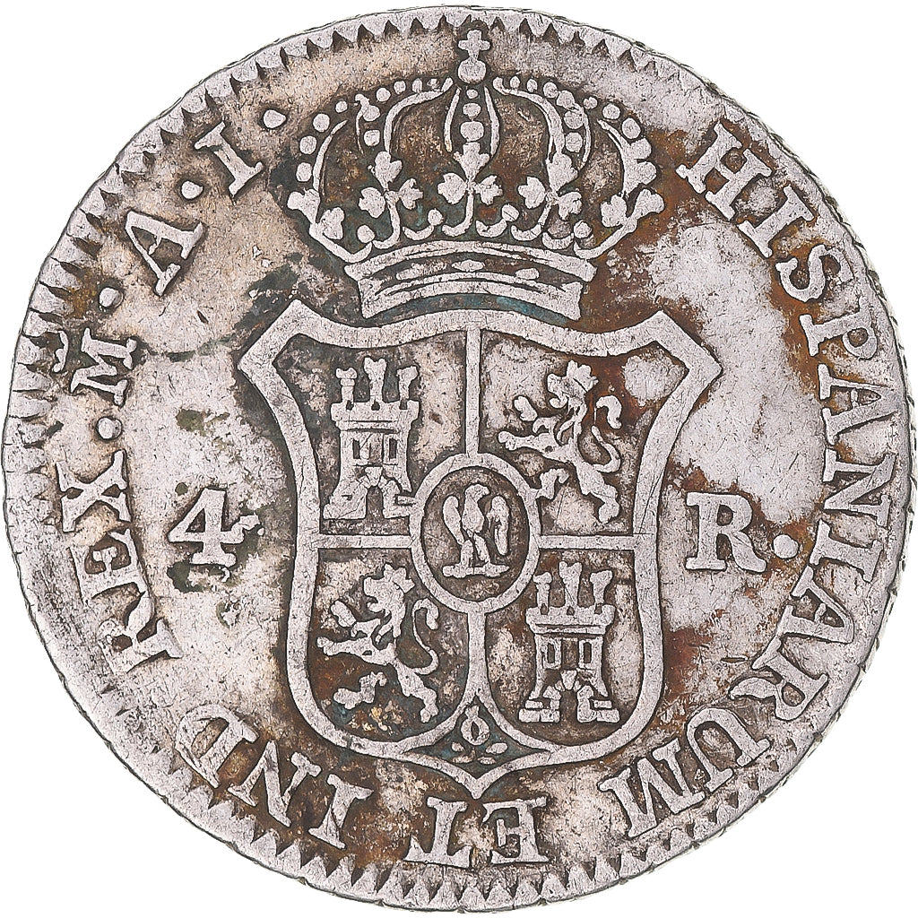 Coin, Spain, Joseph Napolean, 4 Réales, 1811, Madrid, VF(30-35), Silver