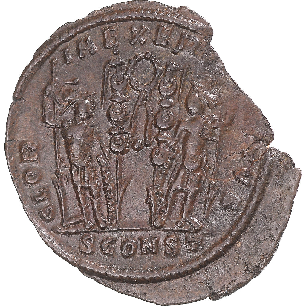 Monnaie, Constantin I, Follis, 333, Arles, Broken, TTB+, Bronze, RIC:370