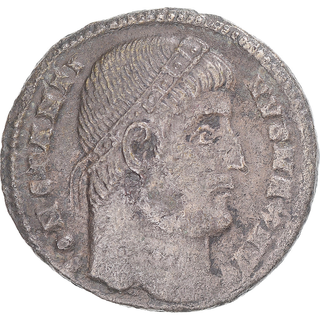 Coin, Constantine I, Follis, 327-328, Constantinople, AU(50-53), Bronze, RIC:22