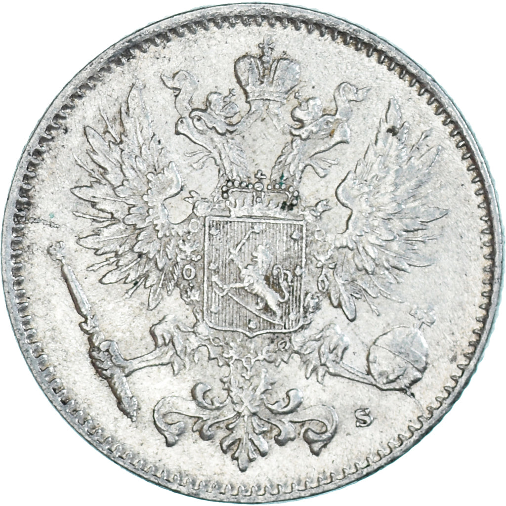 Coin, Finland, Nicholas II, 50 Penniä, 1916, Helsinki, AU(55-58), Silver
