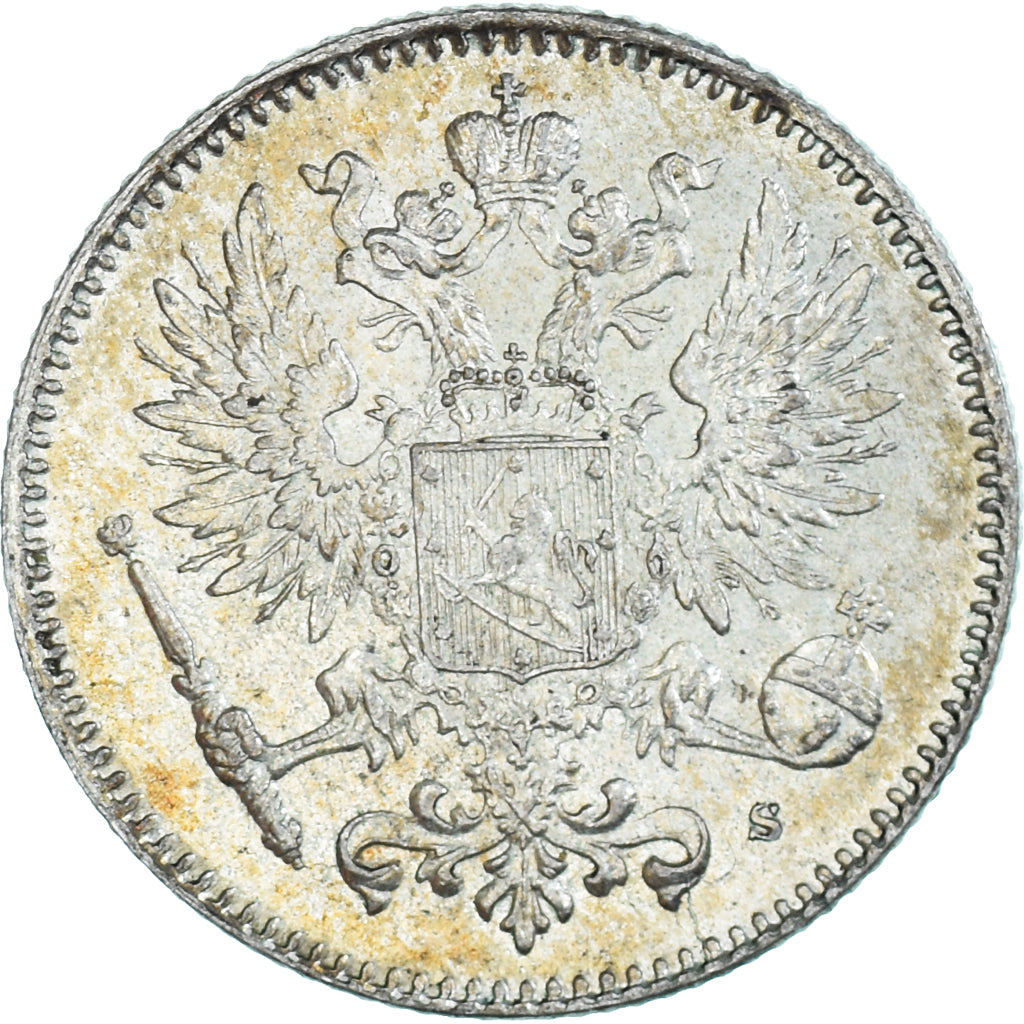 Coin, Finland, Nicholas II, 50 Penniä, 1916, Helsinki, AU(55-58), Silver