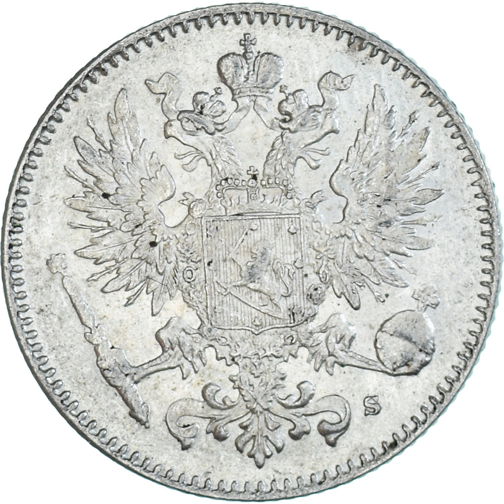 Coin, Finland, Nicholas II, 50 Penniä, 1916, Helsinki, AU(55-58), Silver