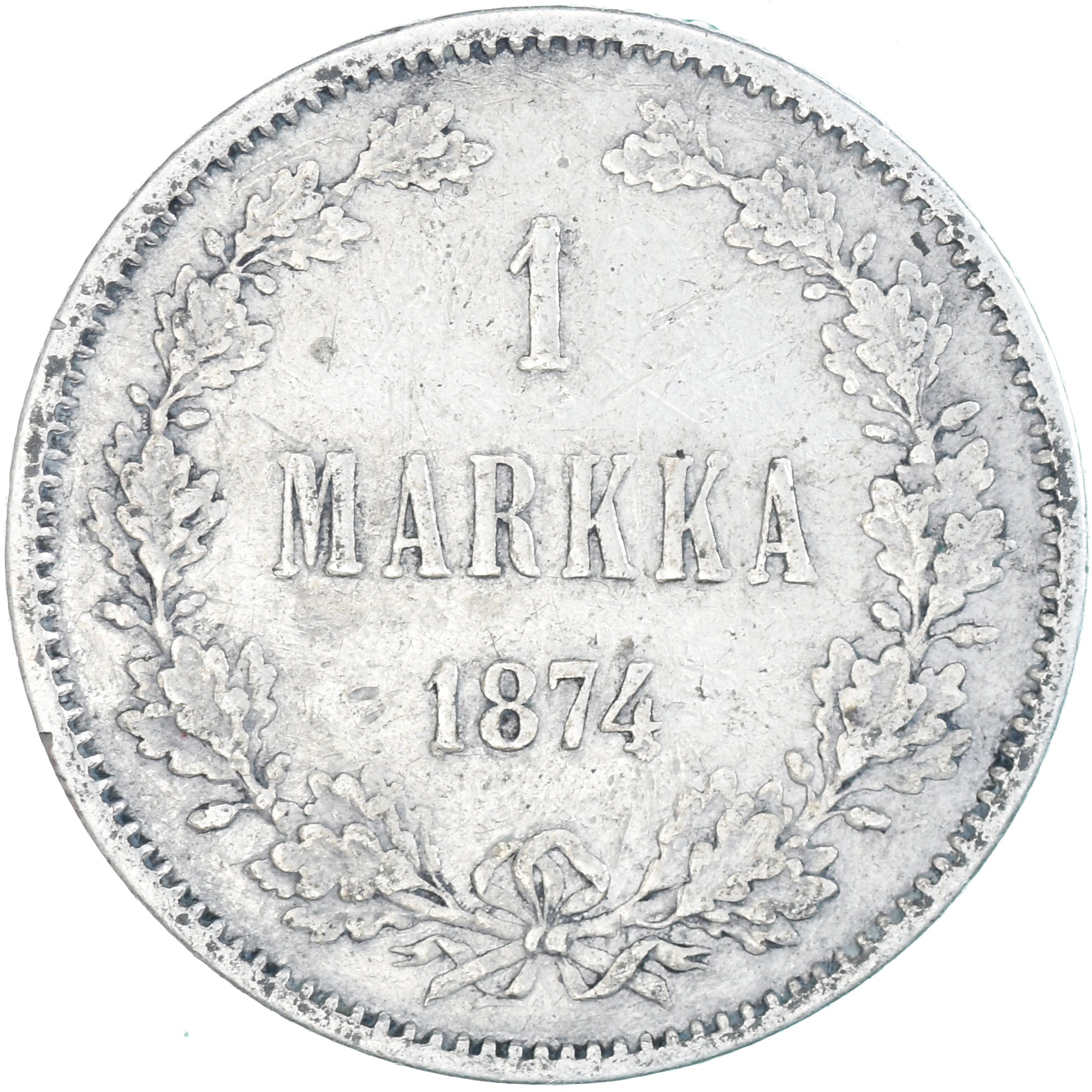 Coin, Finland, Alexander II, Markka, 1874, Helsinki, EF(40-45), Silver, KM:3.2