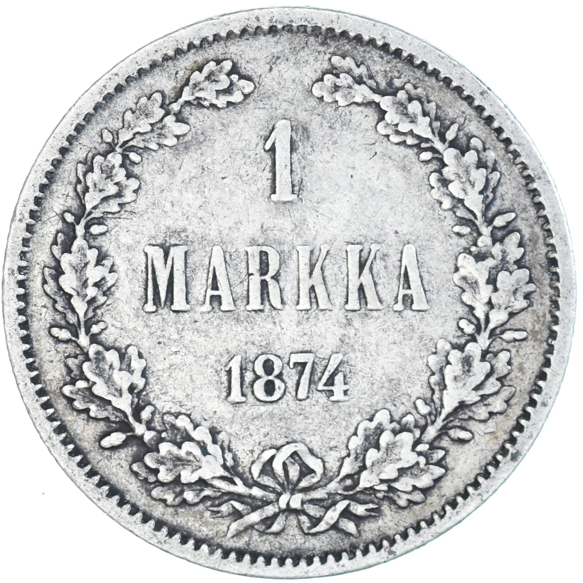 Coin, Finland, Alexander II, Markka, 1874, Helsinki, EF(40-45), Silver, KM:3.2