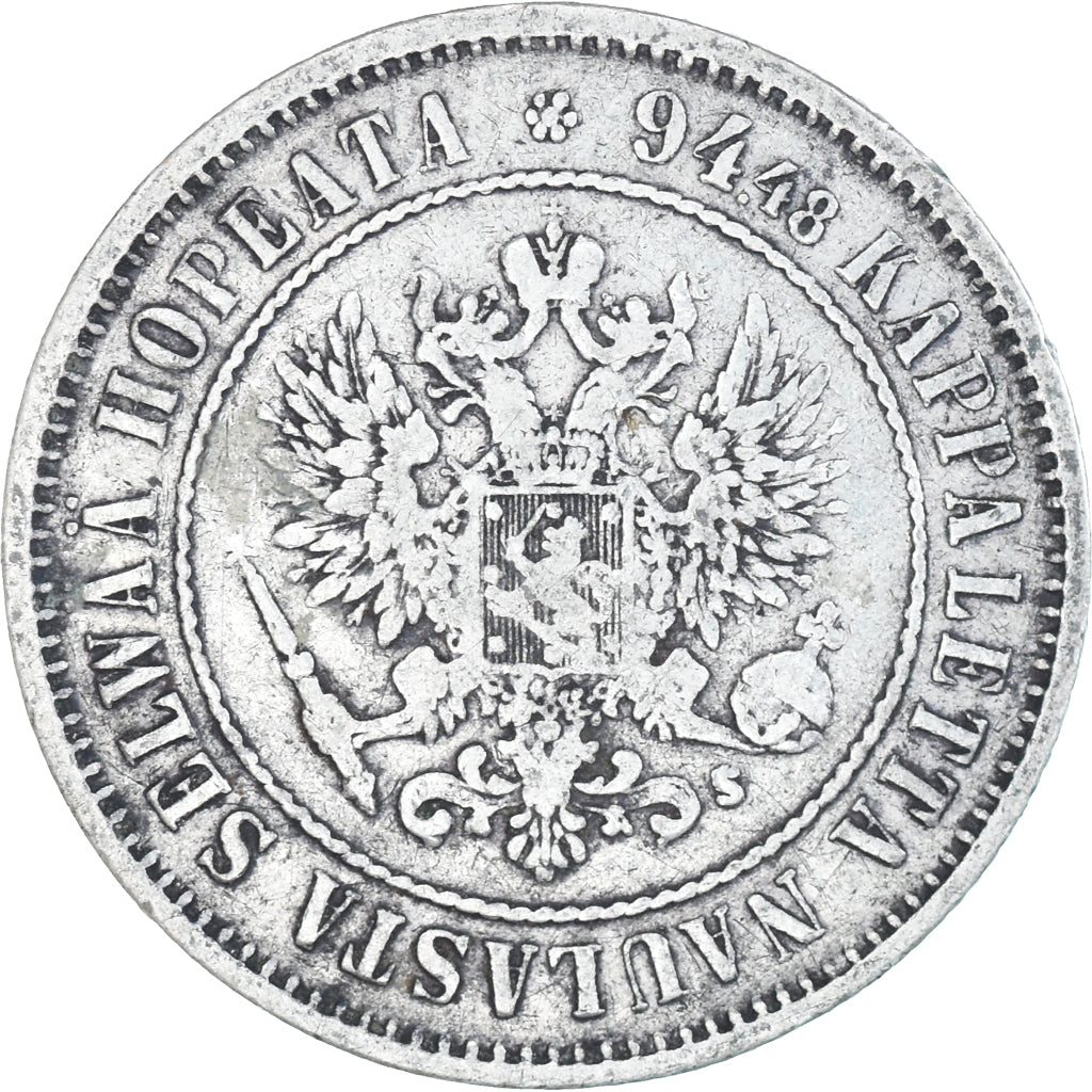 Monnaie, Finlande, Alexander II, Markka, 1874, Helsinki, TTB, Argent, KM:3.2