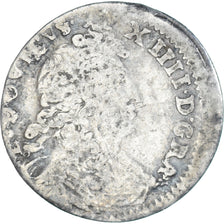 Moneda, Francia, Louis XIV, 4 Sols des Traitants, 1676, Paris, BC+, Plata