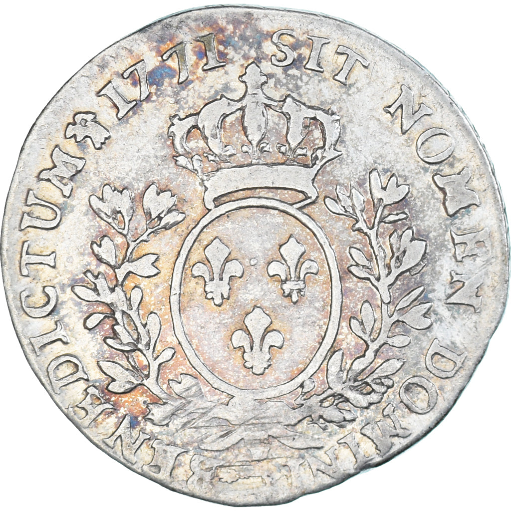 Munten, Frankrijk, Louis XV, 1/10 Écu au bandeau, 1771, Lyon, ZG+, Zilver