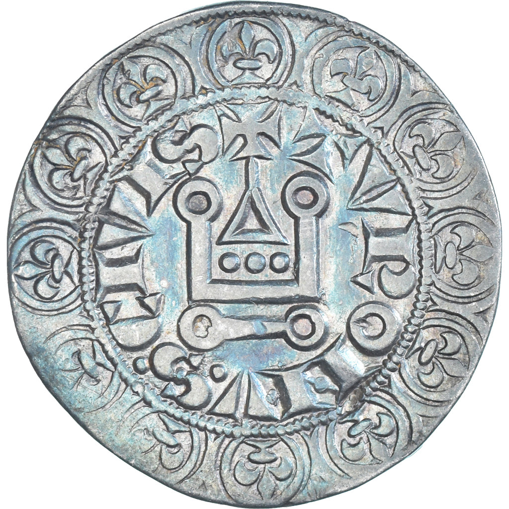 Moeda, França, Louis IX, Gros Tournois, 1226-1270, AU(50-53), Prata