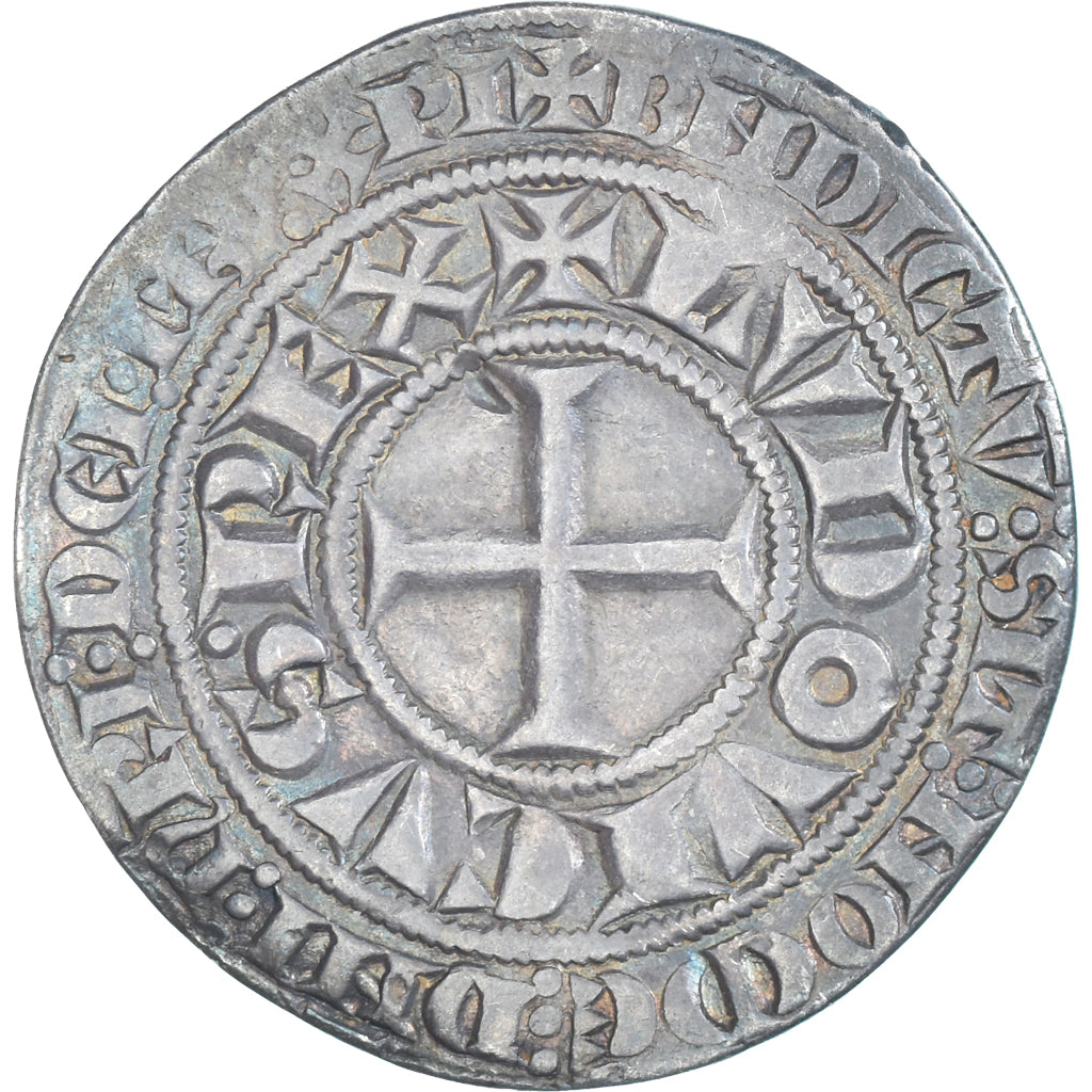 Moeda, França, Louis IX, Gros Tournois, 1226-1270, AU(50-53), Prata