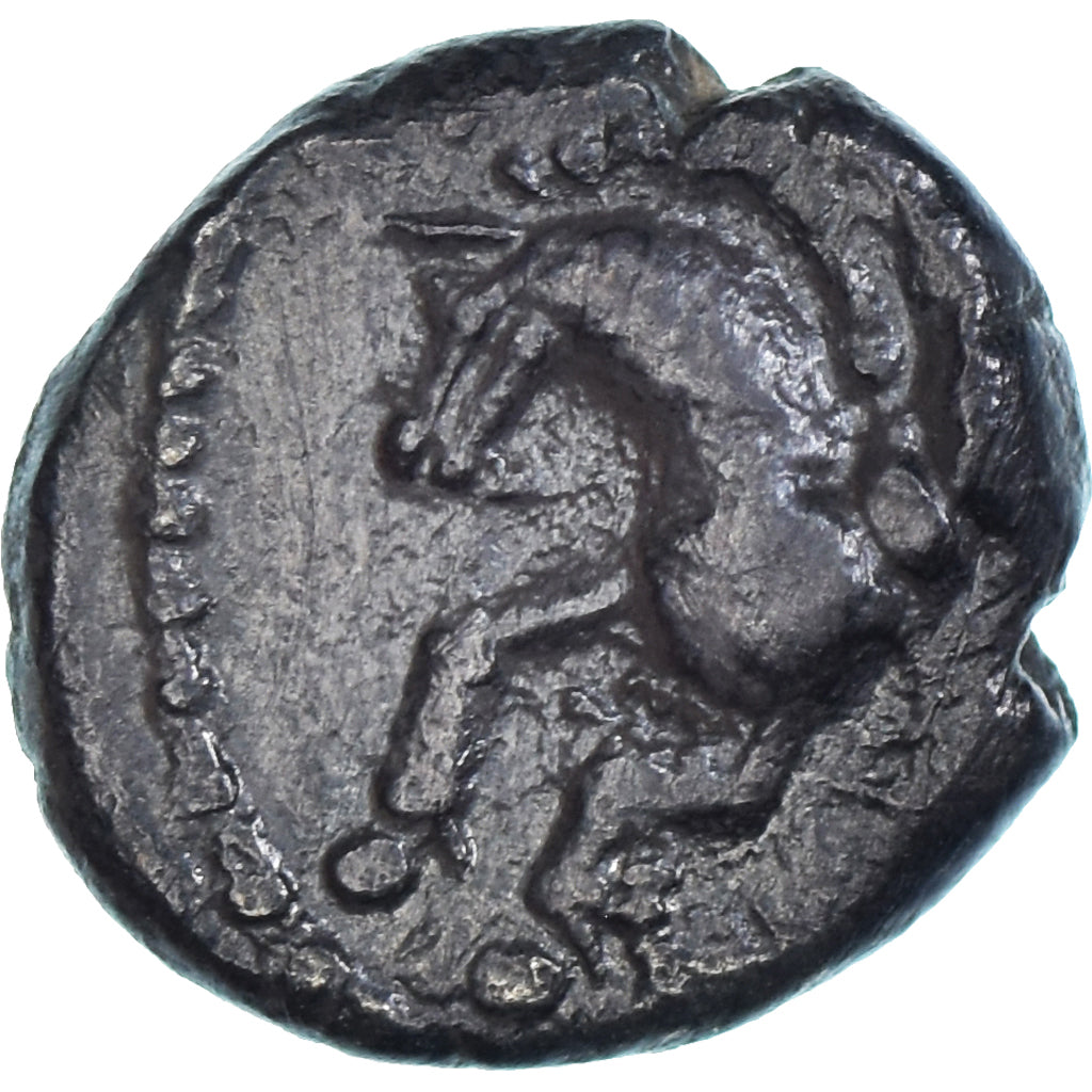 Coin, Leuci, Denier SOLIMA/COLIMA, 60-40 BC, VF(30-35), Silver, Delestrée:3268