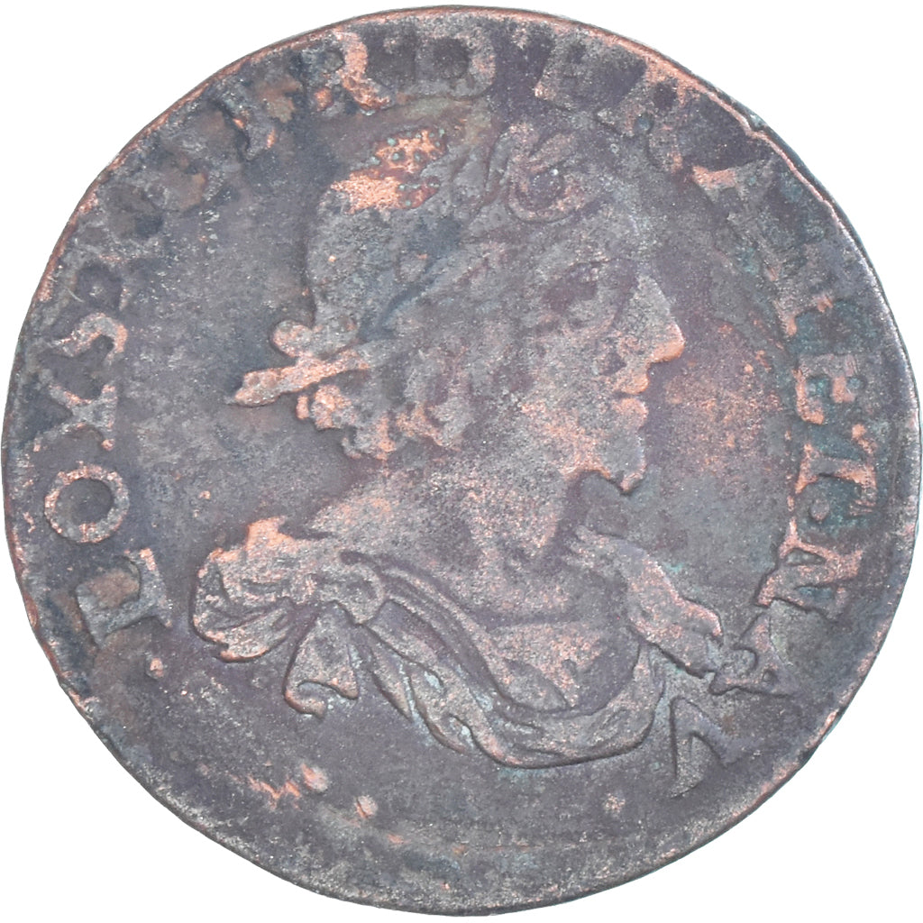 Coin, France, Louis XIII, Double Tournois, 1637, Lay, VF(30-35), Copper