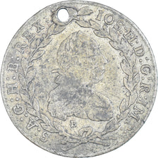 Moneta, Austria, Joseph II, 20 Kreuzer, 1781, Kremnitz, MB+, Argento, KM:2068.2