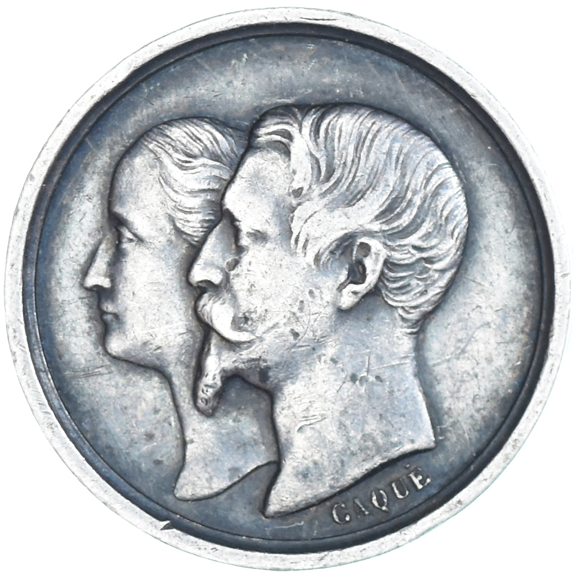 France, Médaille, Baptème de Napoléon Eugène Louis, 1856, SUP, Argent