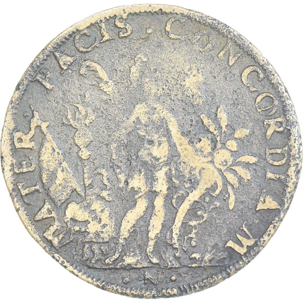 Alemanha, Nuremberg token, Mars & Pegasus, 1587, VF(30-35), Latão