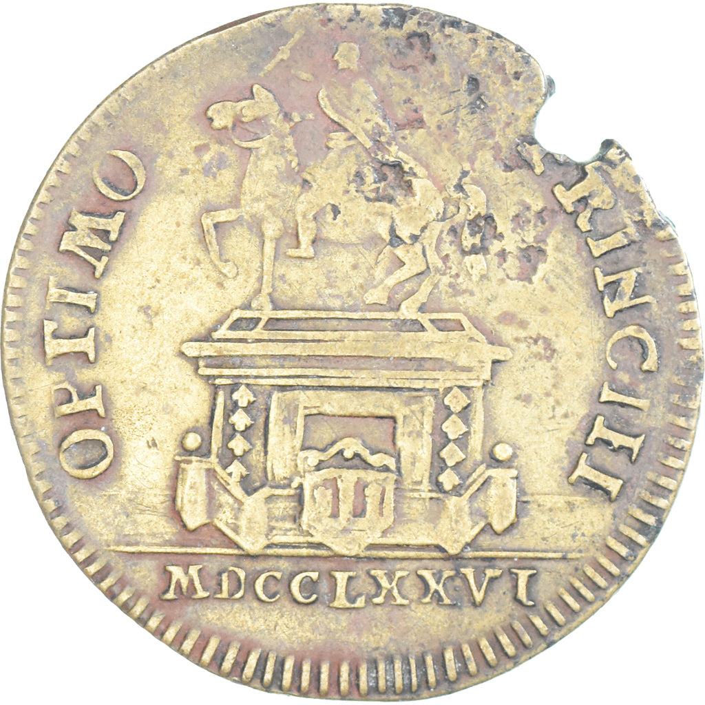 France, Token, Louis XVI, Optimo Principi, 1776, EF(40-45), Brass