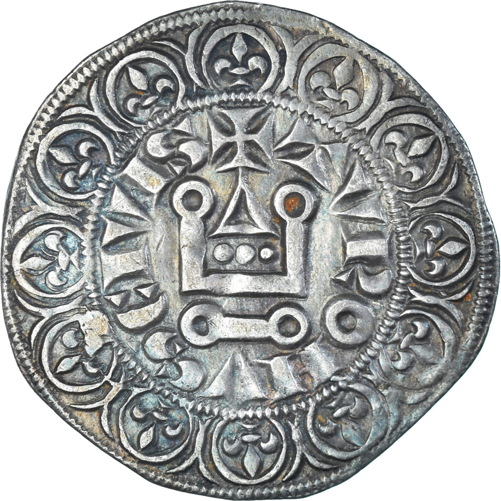 Coin, France, Philippe IV le Bel, Gros Tournois à l'O rond, 1285-1314